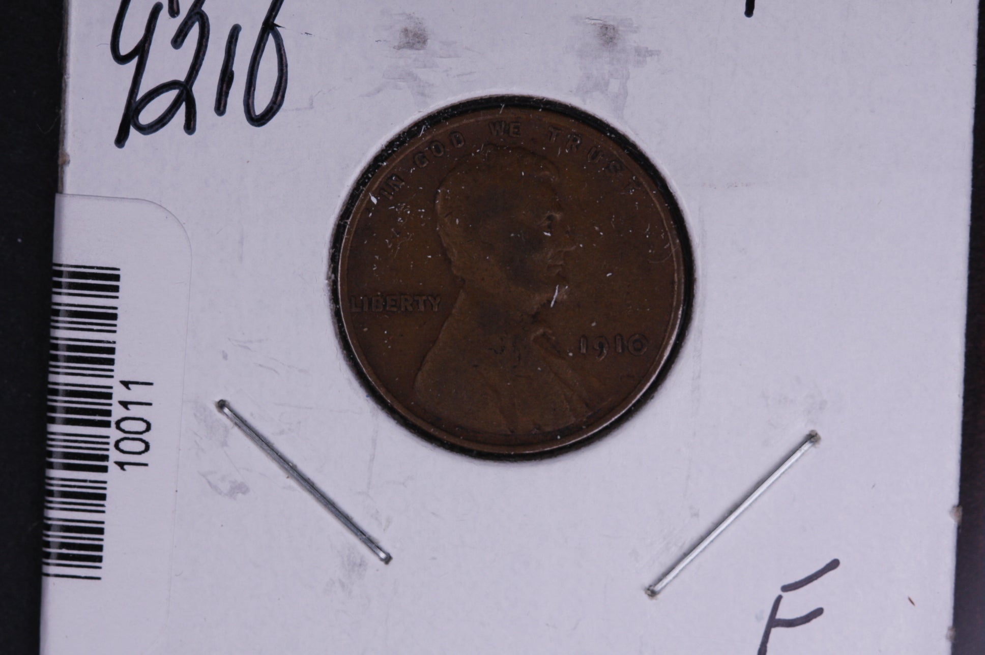 1910 Lincoln Wheat Small Cent.  Affordable Collectible Coin. Store # 10011