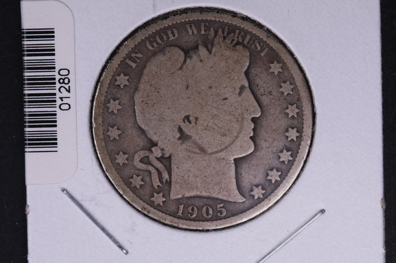 1905-O Barber Half Dollar. Average Circulated Coin. View all photos.