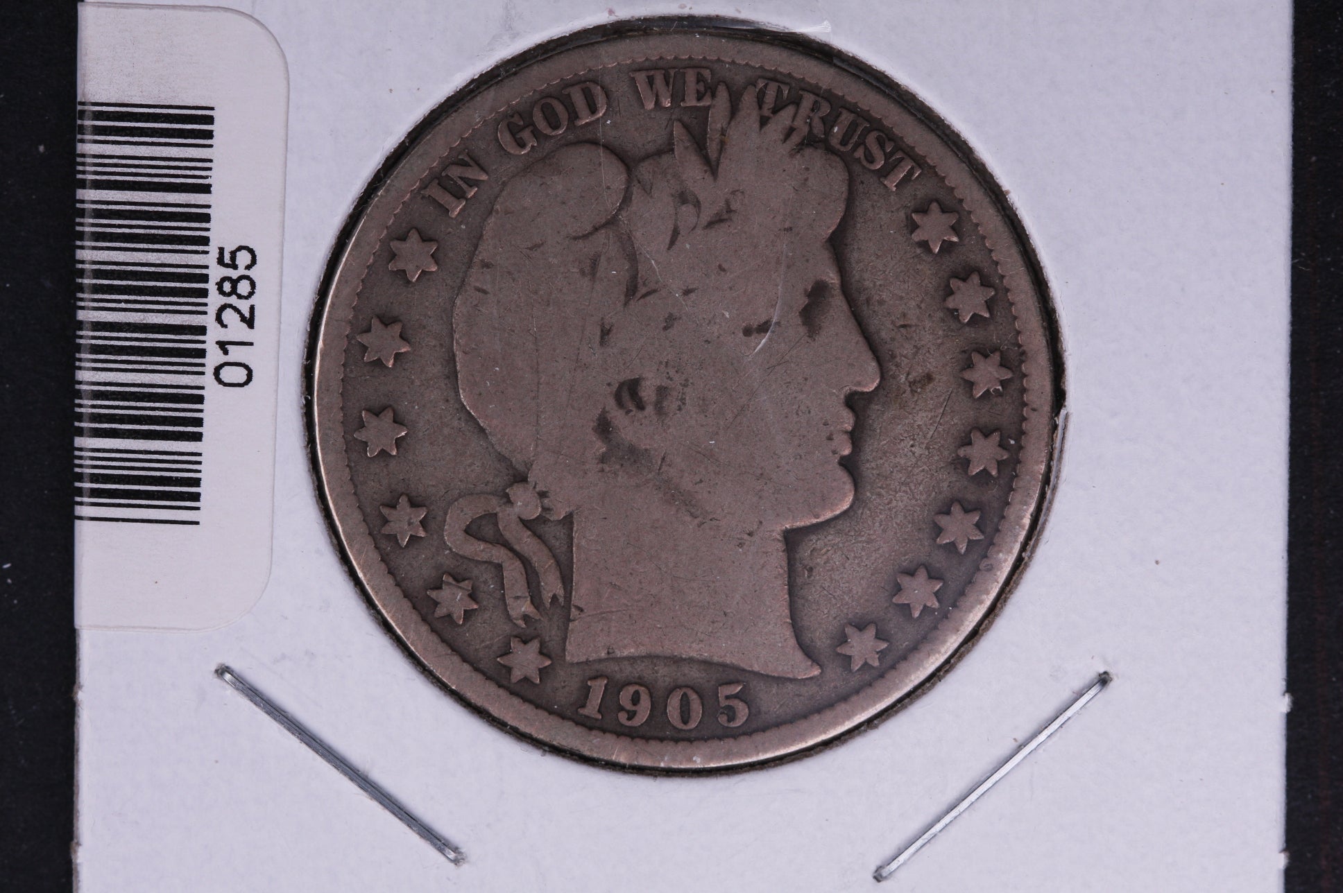 1905-S Barber Half Dollar, Very Good Circulated Coin, Store #HR328