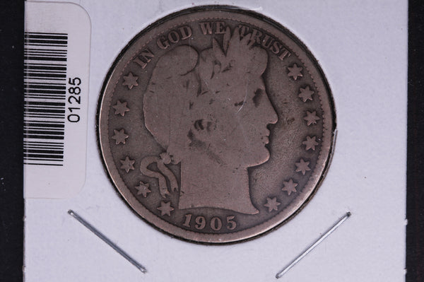 1905-S Barber Half Dollar. Average Circulated Coin. View all photos. #01285