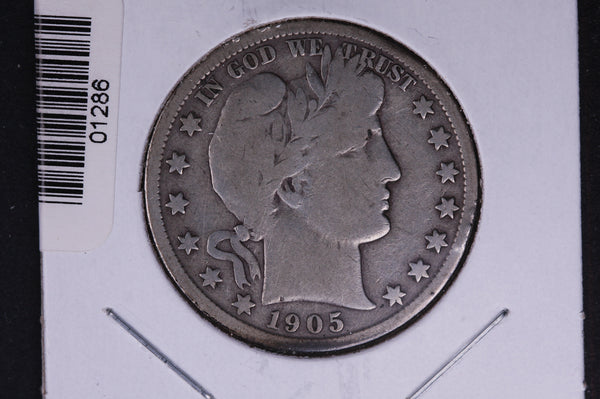 1905-S Barber Half Dollar. Average Circulated Coin. View all photos. #01286