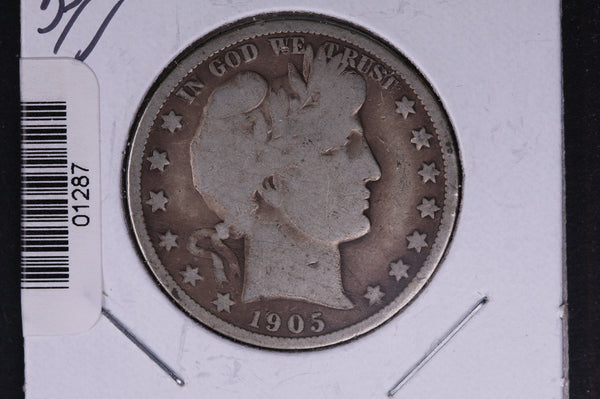 1905-S Barber Half Dollar. Average Circulated Coin. View all photos. #01287