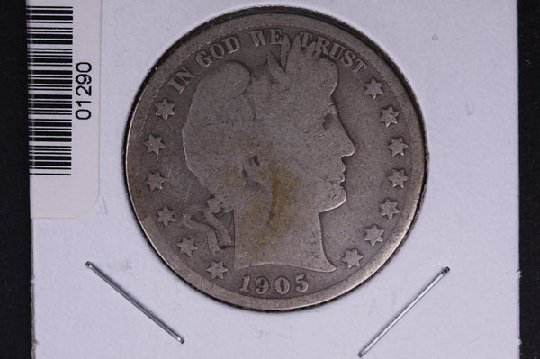 1905-S Barber Half Dollar. Average Circulated Coin. View all photos. #01290