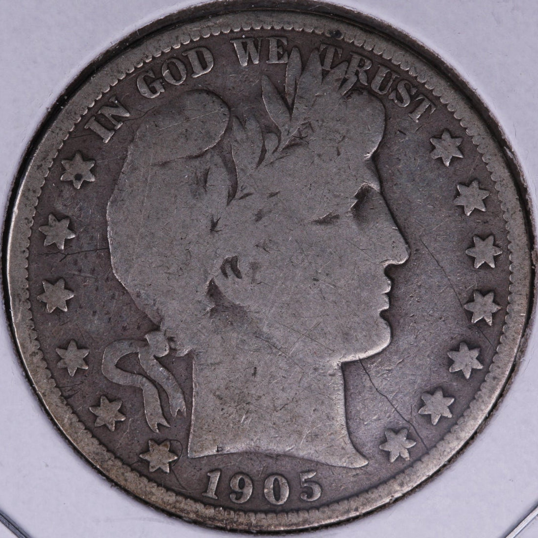 1905-S Barber Half Dollar, Very Good Circulated Coin, Store #HR330