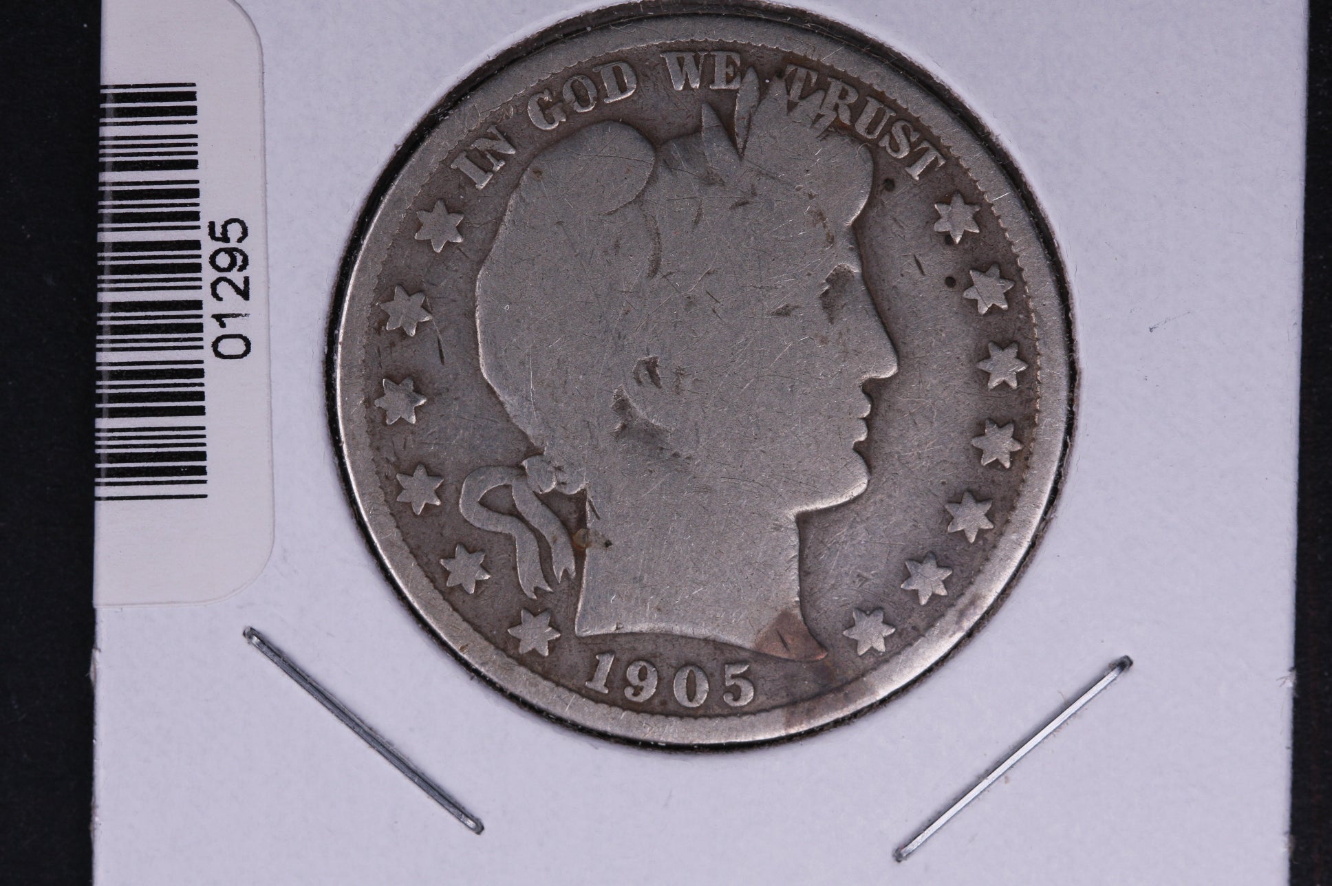 1905-S Barber Half Dollar, Very Good Circulated Coin, Store #HR326