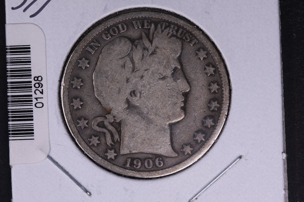 1906 Barber Half Dollar. Average Circulated Coin. View all photos. #HR344