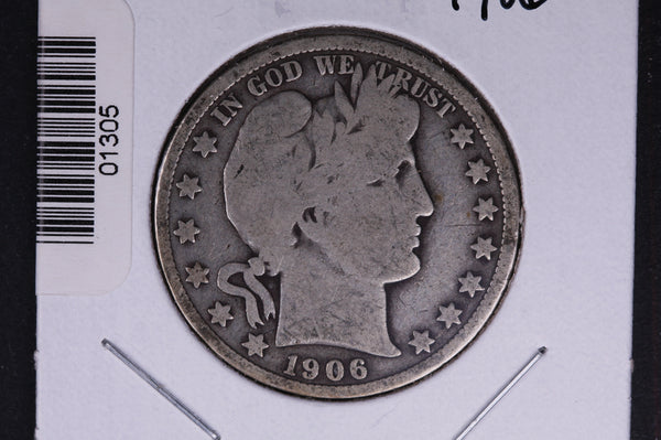1906 Barber Half Dollar. Average Circulated Coin. View all photos. #HR342