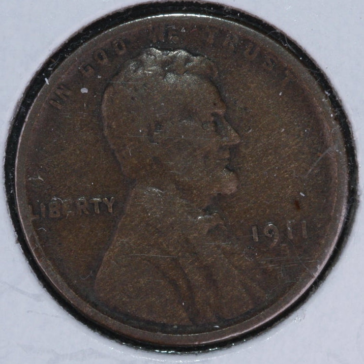 1911-S Lincoln Cent, Fine Circulated Coin, Store #10045