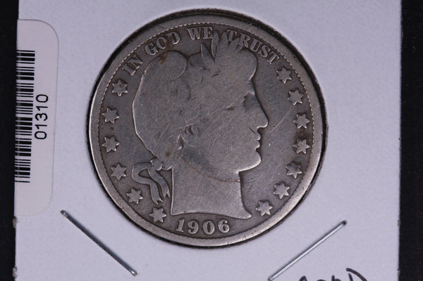 1906-D Barber Half Dollar. Average Circulated Coin. View all photos. #HR351