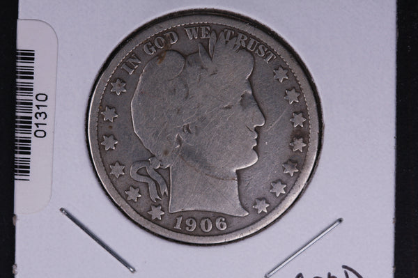 1906-D Barber Half Dollar. Average Circulated Coin. View all photos. #01310