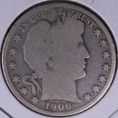 1906-D Barber Half Dollar, Abt Good Circulated Coin, Store