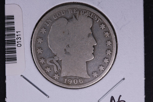 1906-D Barber Half Dollar. Average Circulated Coin. View all photos. #01311