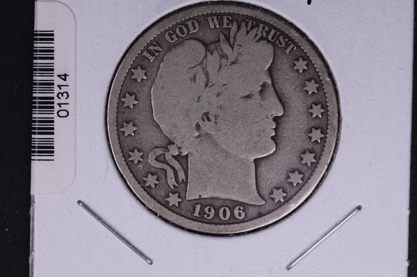 1906-D Barber Half Dollar. Average Circulated Coin. View all photos. #01314