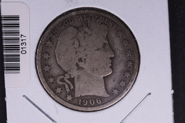 1906-D Barber Half Dollar. Average Circulated Coin. View all photos. #HR356