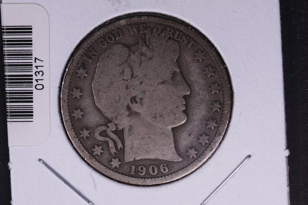 1906-D Barber Half Dollar. Average Circulated Coin. View all photos. #01317