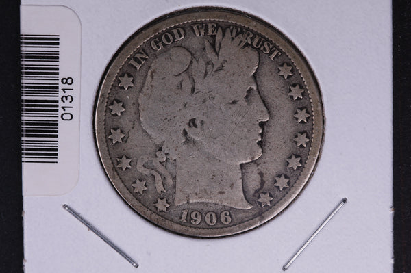 1906-D Barber Half Dollar. Average Circulated Coin. View all photos. #01318