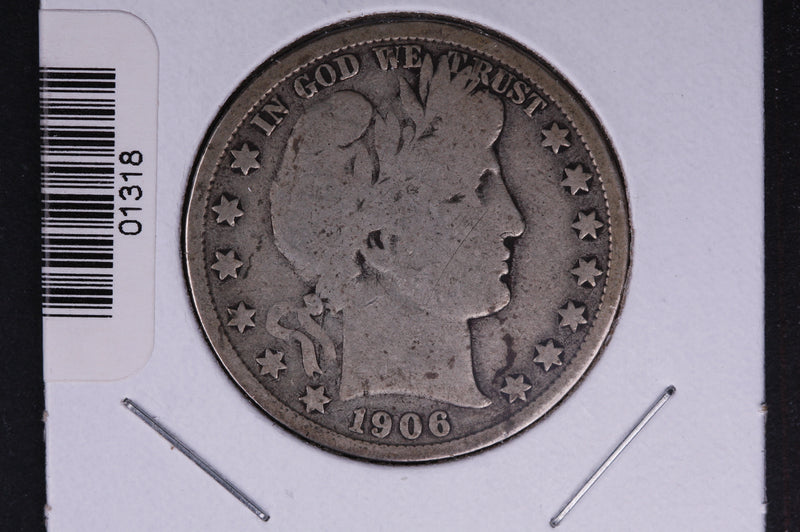 1906-D Barber Half Dollar. Average Circulated Coin. View all photos.