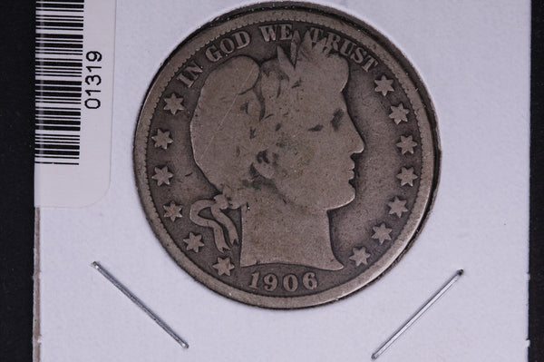 1906-D Barber Half Dollar. Average Circulated Coin. View all photos. #01319