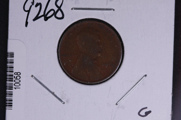 1912 Lincoln Wheat Small Cent.  Affordable Collectible Coin. Store # 10058