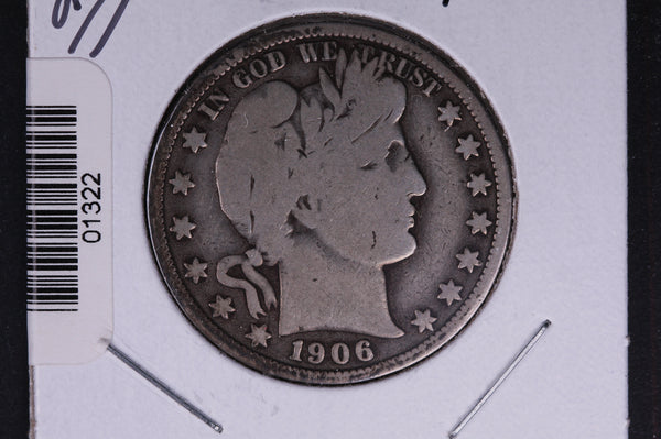 1906-O Barber Half Dollar. Average Circulated Coin. View all photos. #01322