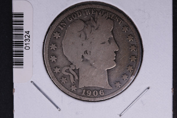 1906-O Barber Half Dollar. Average Circulated Coin. View all photos. #01324