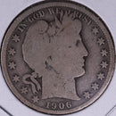 1906-O Barber Half Dollar, Good Circulated Coin, Store