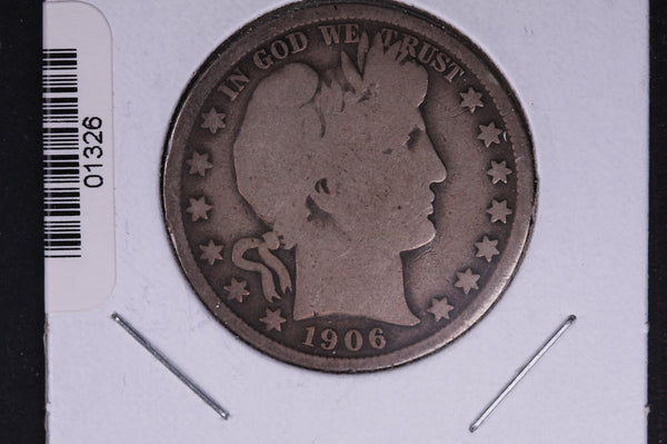1906-O Barber Half Dollar. Average Circulated Coin. View all photos. #01326