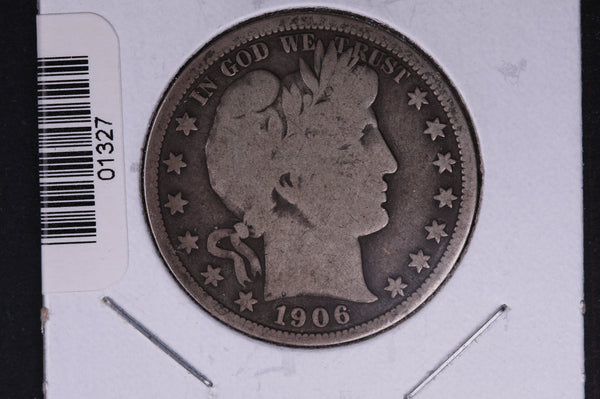 1906-O Barber Half Dollar. Average Circulated Coin. View all photos. #HR366