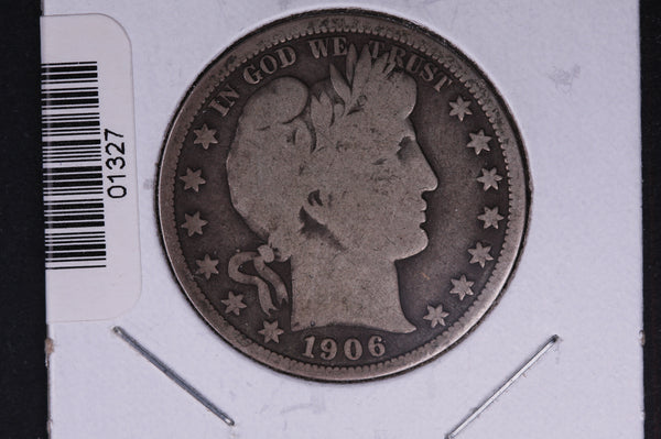 1906-O Barber Half Dollar. Average Circulated Coin. View all photos. #01327