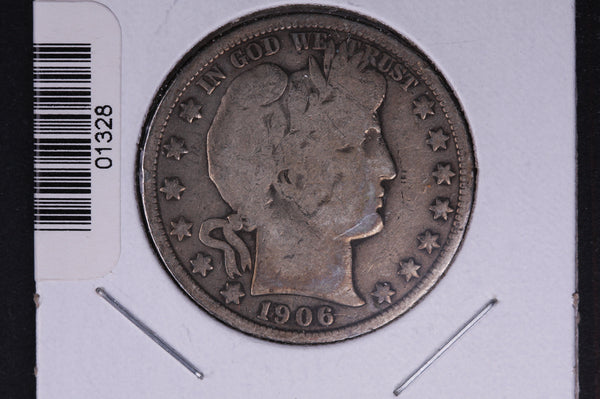 1906-O Barber Half Dollar. Average Circulated Coin. View all photos. #01328