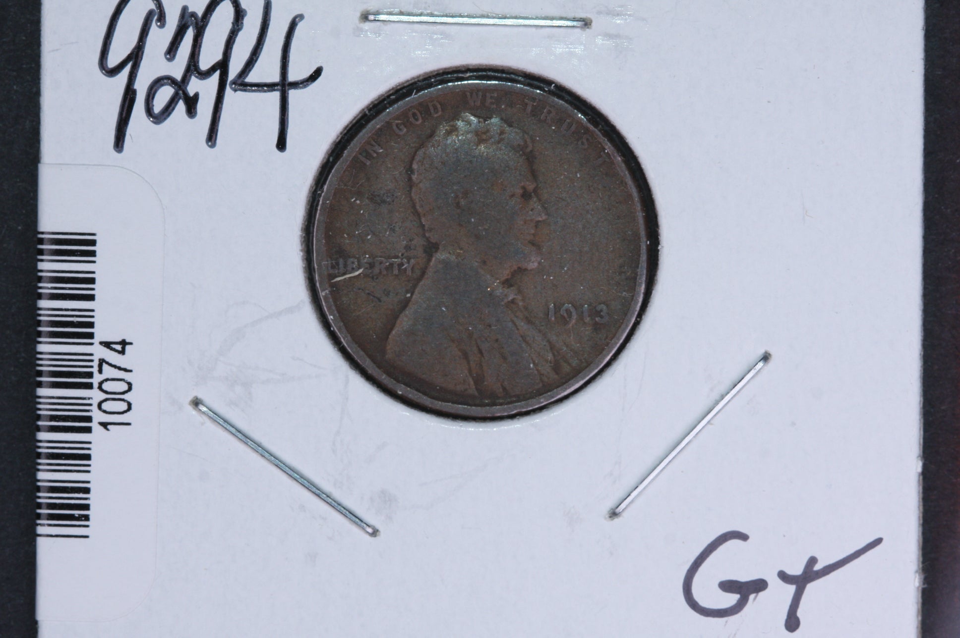 1913 Lincoln Wheat Small Cent.  Affordable Collectible Coin. Store # 10074