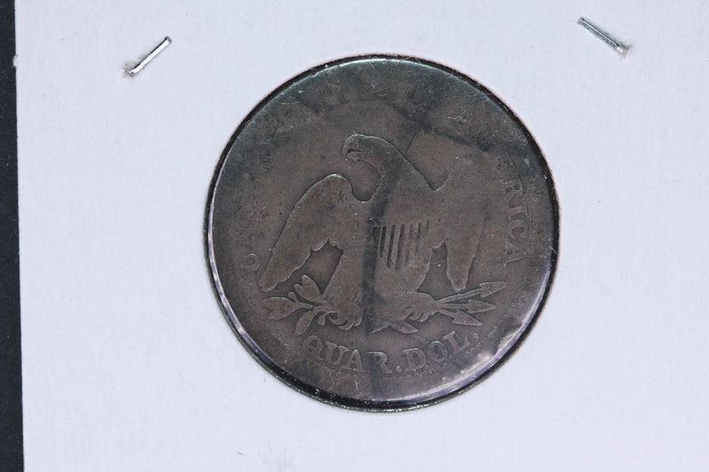 1857 Seated Liberty Quarter.  Average Circulated Coin.  Store