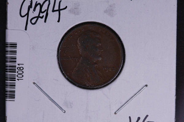 1913 Lincoln Wheat Small Cent.  Affordable Collectible Coin. Store # 10081