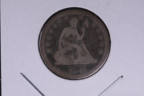 1876-S Seated Liberty Quarter.  Average Circulated Coin.  Store # 04979