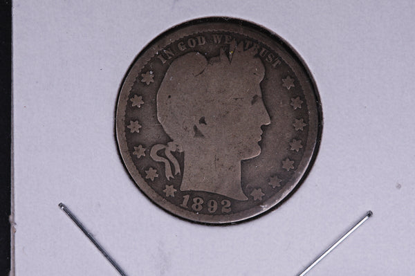 1892-O Barber Quarter.  Average Circulated Coin.  Store # 04993