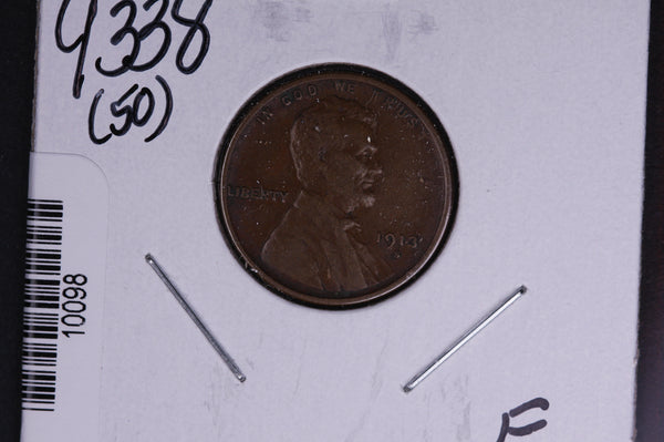 1913-S Lincoln Wheat Small Cent.  Affordable Collectible Coin. Store # 10098