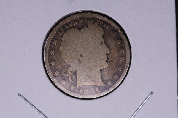 1894 Barber Quarter.  Average Circulated Coin.  Store # 05002