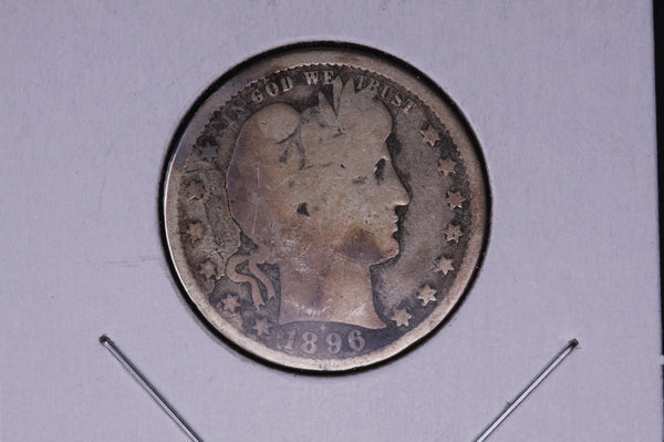 1896-O Barber Quarter.  Average Circulated Coin.  Store # 05050