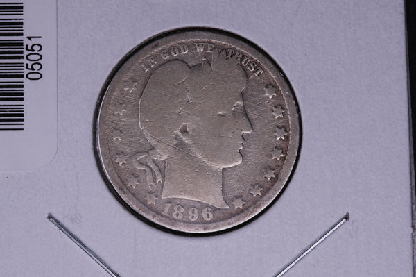 1896-O Barber Quarter.  Average Circulated Coin.  Store # 05051