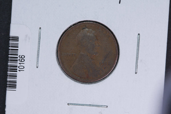 1916-D Lincoln Wheat Small Cent.  Affordable Collectible Coin. Store # 10166