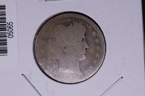 1897 Barber Quarter.  Average Circulated Coin.  Store # 05065