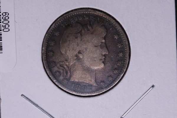 1897 Barber Quarter.  Average Circulated Coin.  Store # 05069