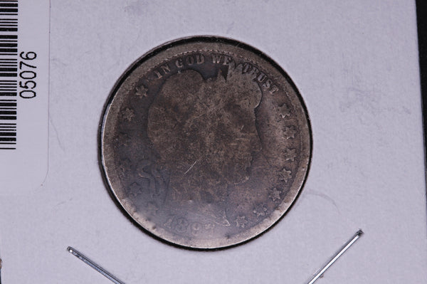 1897 Barber Quarter.  Average Circulated Coin.  Store # 05076