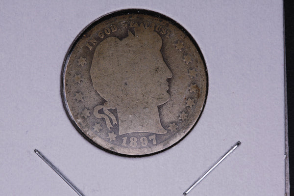 1897-O Barber Quarter.  Average Circulated Coin.  Store # 05084