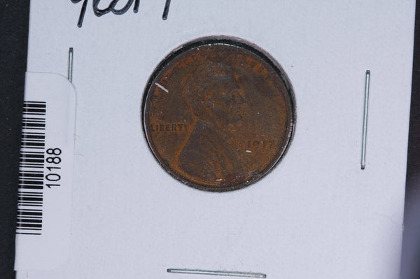 1917 Lincoln Wheat Small Cent.  Affordable Collectible Coin. Store # 10188