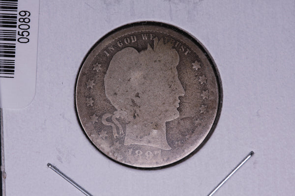 1897-S Barber Quarter.  Average Circulated Coin.  Store # 05089