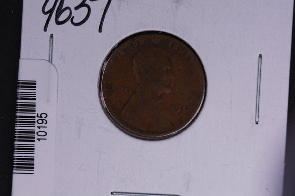 1917-D Lincoln Wheat Small Cent.  Affordable Collectible Coin. Store # 10195