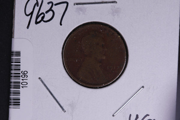 1917-D Lincoln Wheat Small Cent.  Affordable Collectible Coin. Store # 10196