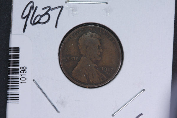 1917-D Lincoln Wheat Small Cent.  Affordable Collectible Coin. Store # 10198