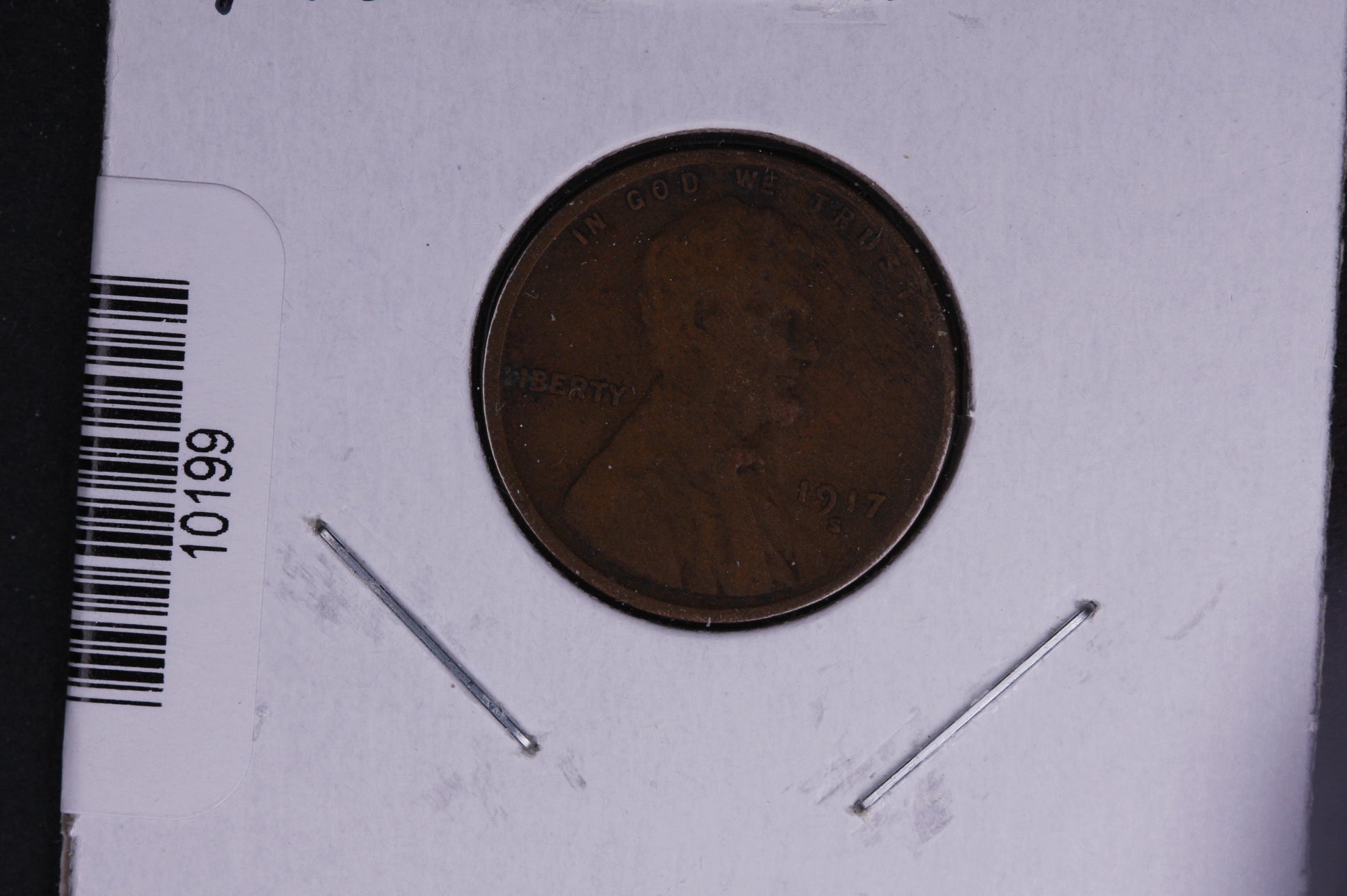 1917-S Lincoln Wheat Small Cent.  Affordable Collectible Coin. Store # 10199